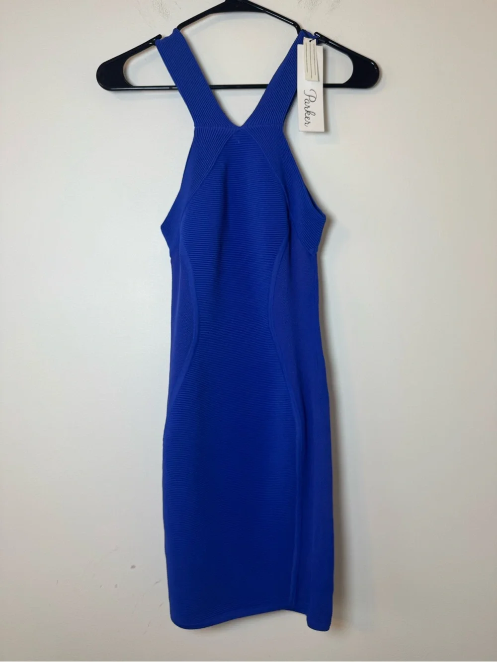 NWT Parker Bluette Textured Knit Halter Bodycon Dress XS